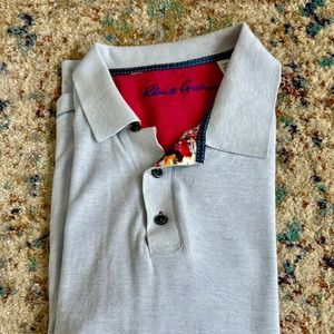 Men's Robert Graham Polo Shirt Med Flip Collar